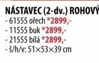 Nástavec rohový ESO 61555 ořech/bílá