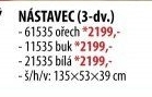 Nástavec ESO 3dveřový 61535 ořech/bílá