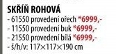 Skříň rohová ESO 61550 ořech/bílá