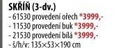 Skříň ESO 3dveřová 61530 ořech/bílá