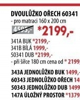 Dvoulůžko 60341 ořech/bílá
