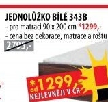 Jednolůžko 343 bílá 90x200