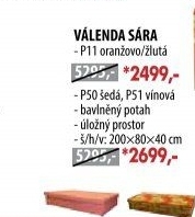 Válenda SÁRA s úložným prostorem P11