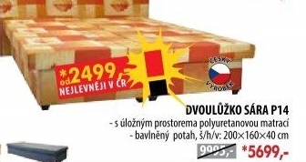 Dvoulůžko SÁRA s úložným prostorem