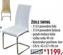 Jídelní židle SWING bílá