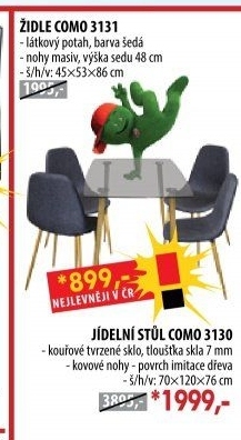 Jídelní židle COMO šedá