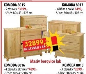 Prádelník 5 zásuvek 8015