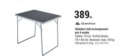 kemping stůl
