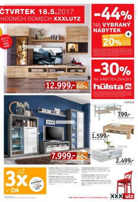 akční leták XXXLutz 16.5.2017-28.5.2017