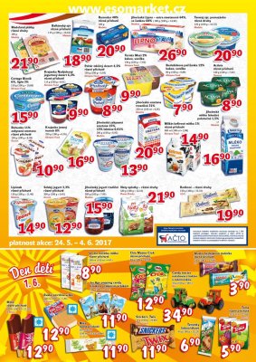 akční leták ESO MARKET 24.5.2017-4.6.2017