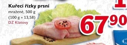 Kuřecí prsní řízky mražené DZ Klatovy