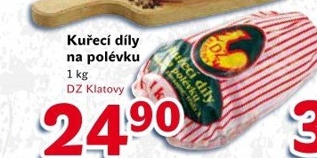 Kuřecí díly na polévku mražené DZ Klatovy
