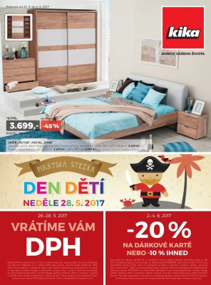 akční leták Kika nábytek 22.5.2017-4.6.2017