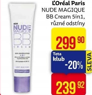 BB Cream 5v1 Nude Magique L'oreal
