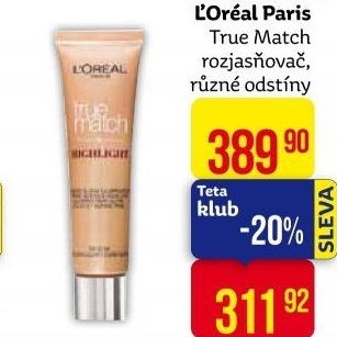 Rozjasňovač True Match L'Oréal