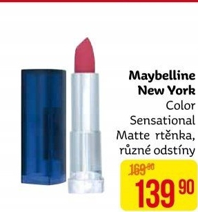 Rtěnka Color Sensational Matte Maybelline