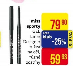 Oční linky gelové Studio Lash Designer Miss Sporty