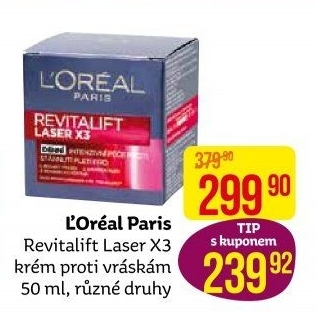 Krém pleťový proti vráskám Laser X3 Renew Revitalift L'Oréal