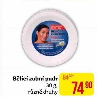 Pudr bělící na zuby EVA
