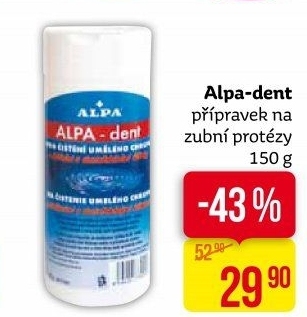 Přípravek na zubní protézy Alpa-dent Alpa
