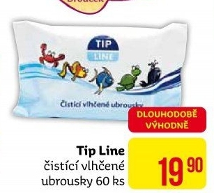 Vlhčené ubrousky dětské Tip Line