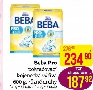 Mléčná výživa Pro Beba Nestlé