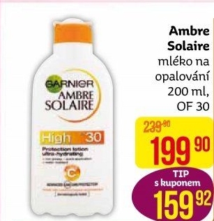 Mléko na opalování OF 30 Ambre Solaire Garnier