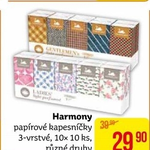 Papírové kapesníčky 3vrstvé Harmony