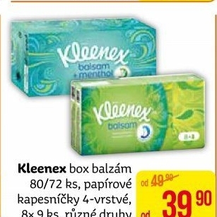 Kapesníčky papírové Balsam Kleenex - box