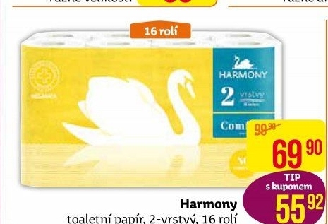 Toaletní papír 2vrstvý Harmony