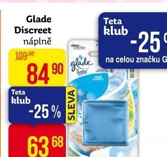 Osvěžovač vzduchu Discreet Glade by Brise - náplň