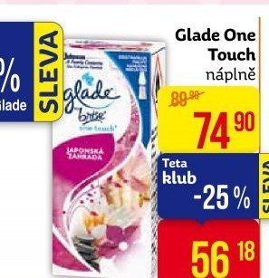 Osvěžovač vzduchu One touch Glade by Brise - náplň