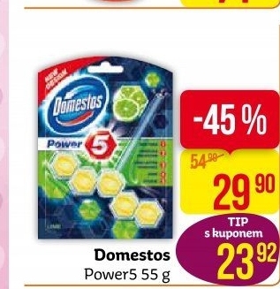 WC blok tuhý Power 5 Domestos