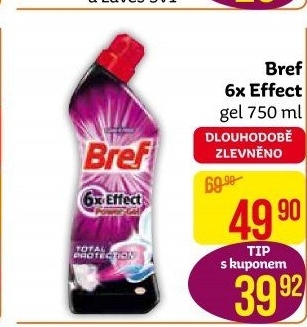 Čistič WC gelový 6x Effect Total Protection Bref