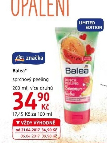 Sprchový peeling Balea