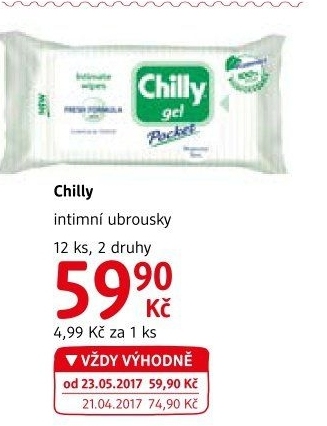 Ubrousky pro intimní hygienu Pocket Chilly
