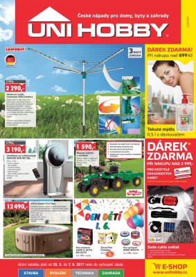 akční leták UNI HOBBY 25.5.2017-7.6.2017