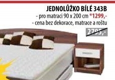 Jednolůžko 343 bílá 90x200