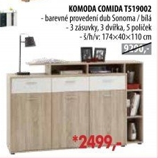 Komoda COMIDA 2 dub/bílá