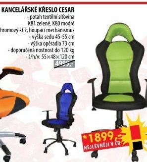 Kancelářské křeslo CESAR zelené K81