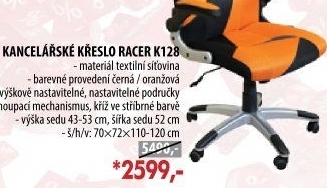 Kancelářské křeslo RACER ORANGE