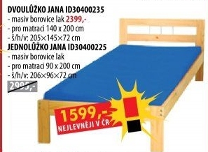 Jana - dvoulůžko 140 x 200 cm