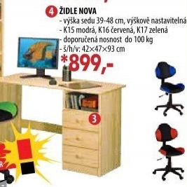 Židle NOVA modrá K15