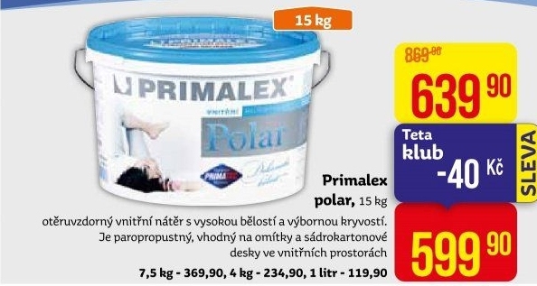 Interiérová barva Primalex Polar