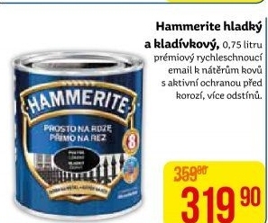Kladívkový email na kov Hammerite