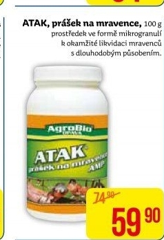 Přípravek proti mravencům prášek Atak AgroBio