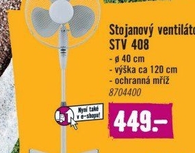 Stojanový ventilátor STV 408