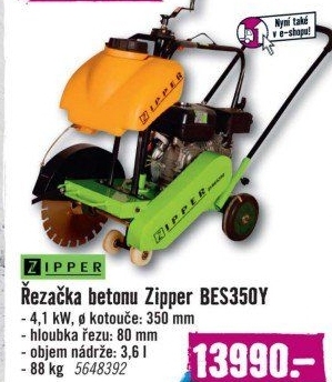 Řezačka betonu Zipper BES350Y