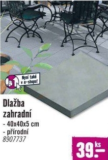 Betonová dlaždice zahradní