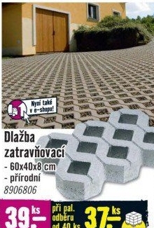 Zatravňovací dlažba
